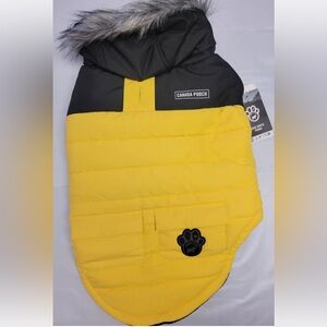 Canada Pooch True North Parka Size 20 Yellow Insulated Dog Coat 33-40 Lbs Jacket